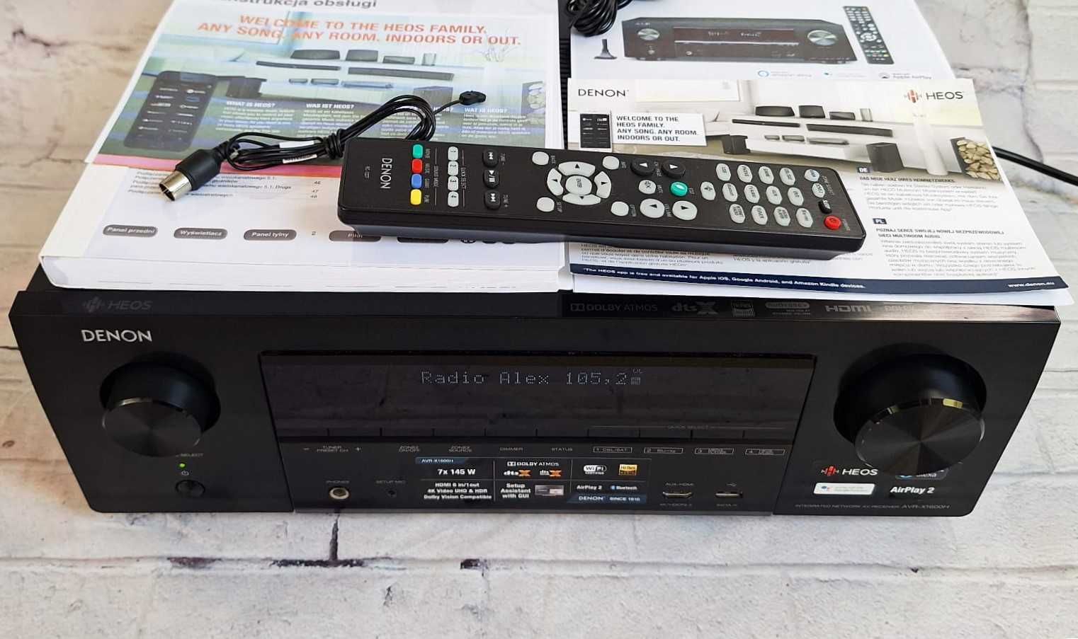 Amplituner Denon Avr X 1600 Bluetooth Dolby Atmos WiFi wzmacniacz