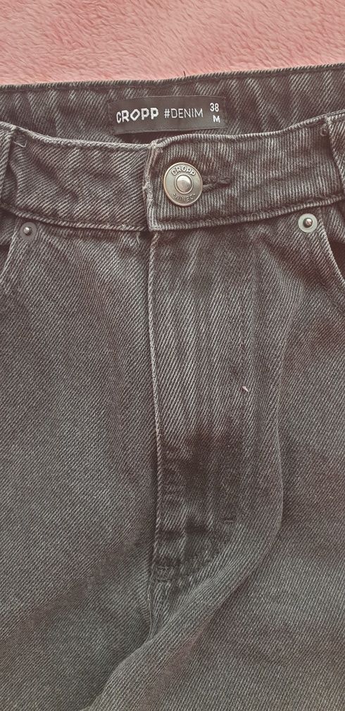 Cropp czarne jeansy slouchy r.38 M