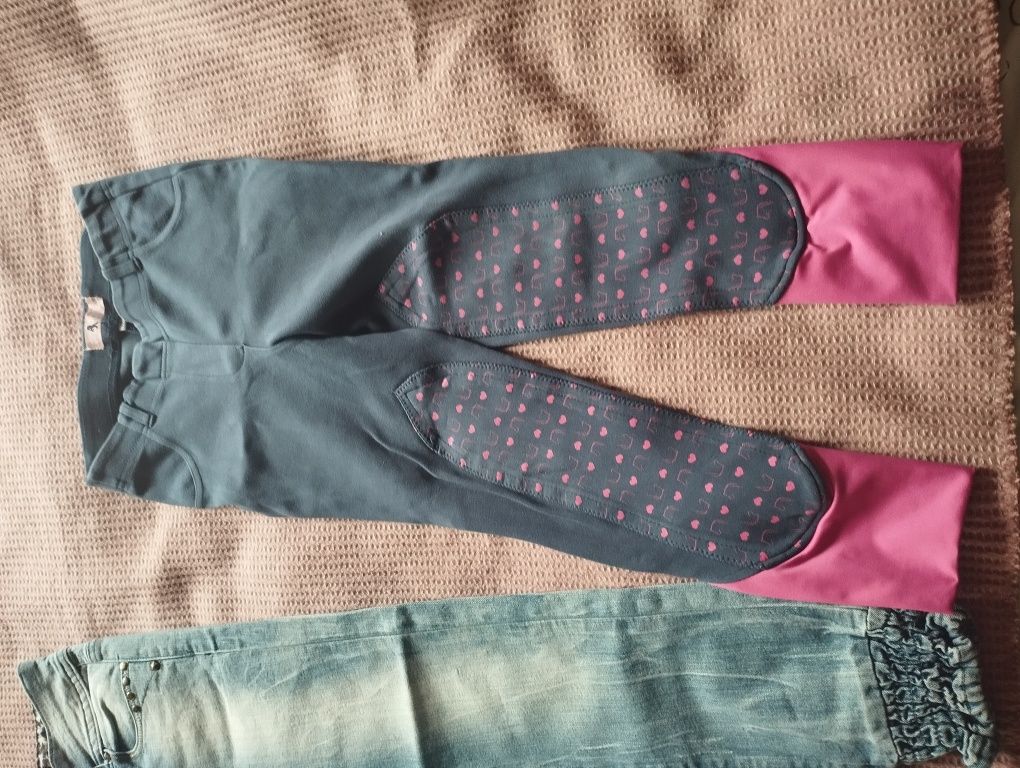 Zestaw jeans spodnie 140