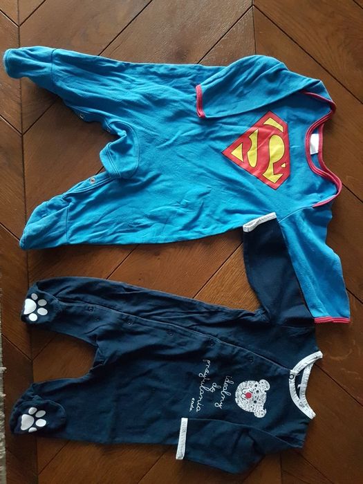 Pajacyki dla chłopca 62 i 68, Superman