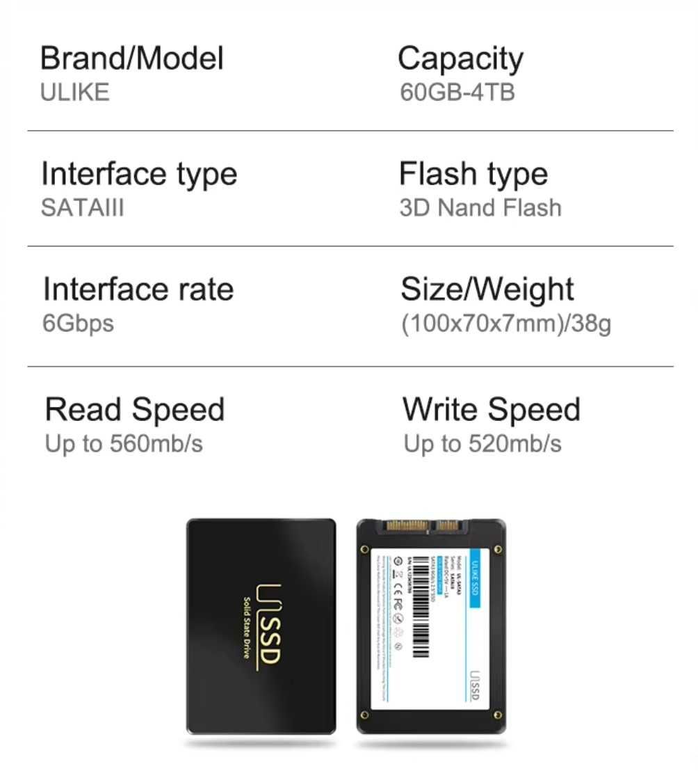 SSD 128 Gb 256 GB  480Gb ACOS USSD (560-520Мб/с) ssd 256gb ssd 480