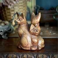 Figurka koty drewno egzotyczne