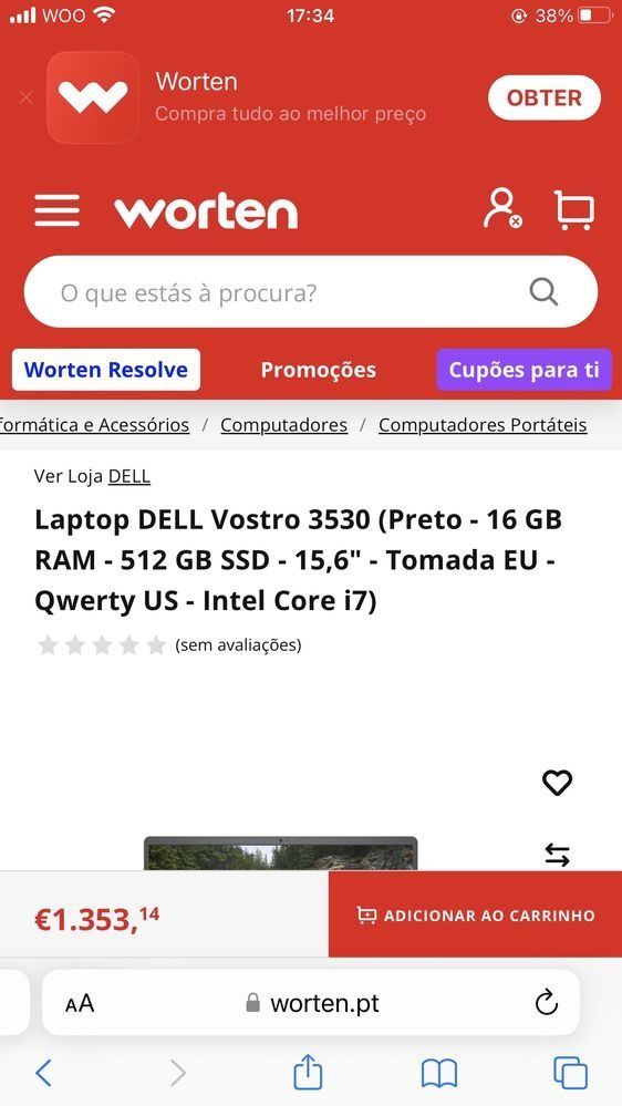 Notebook DELL Vostro 3530