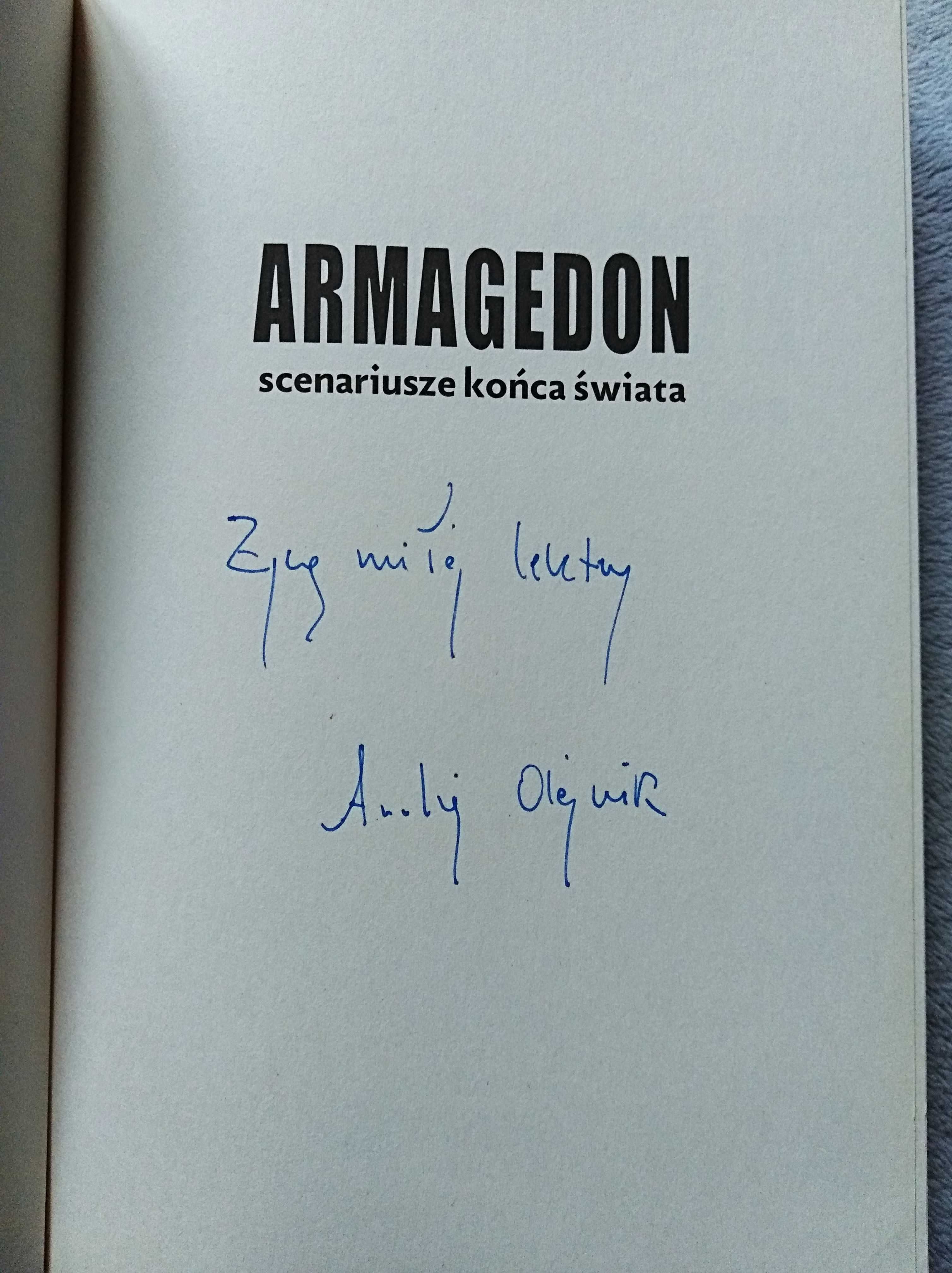 Armagedon Andrzej Olejnik książka z autografem