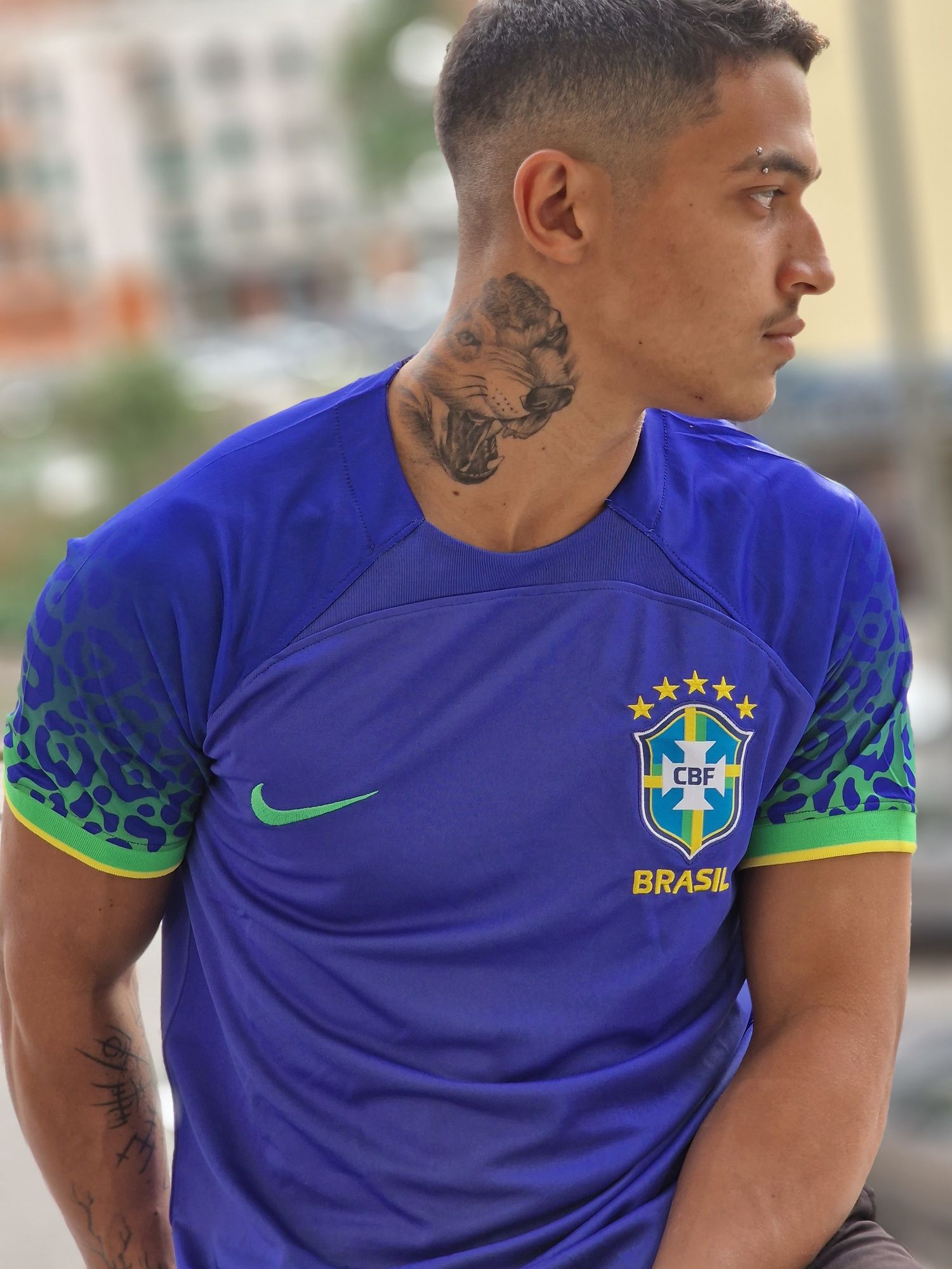 Camisa do Brasil Azul, Amarela, Preta