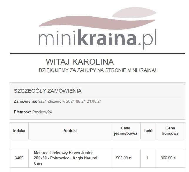 Materac lateksowy dziecięcy młodzieżowy hevea 200x80
