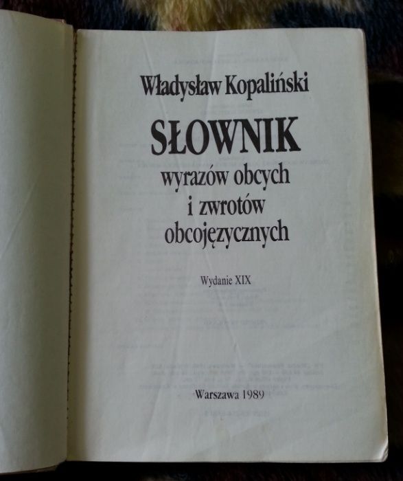 Władysław Kopaliński Słownik wyrazów obcych zwrotów obcojęzycznych