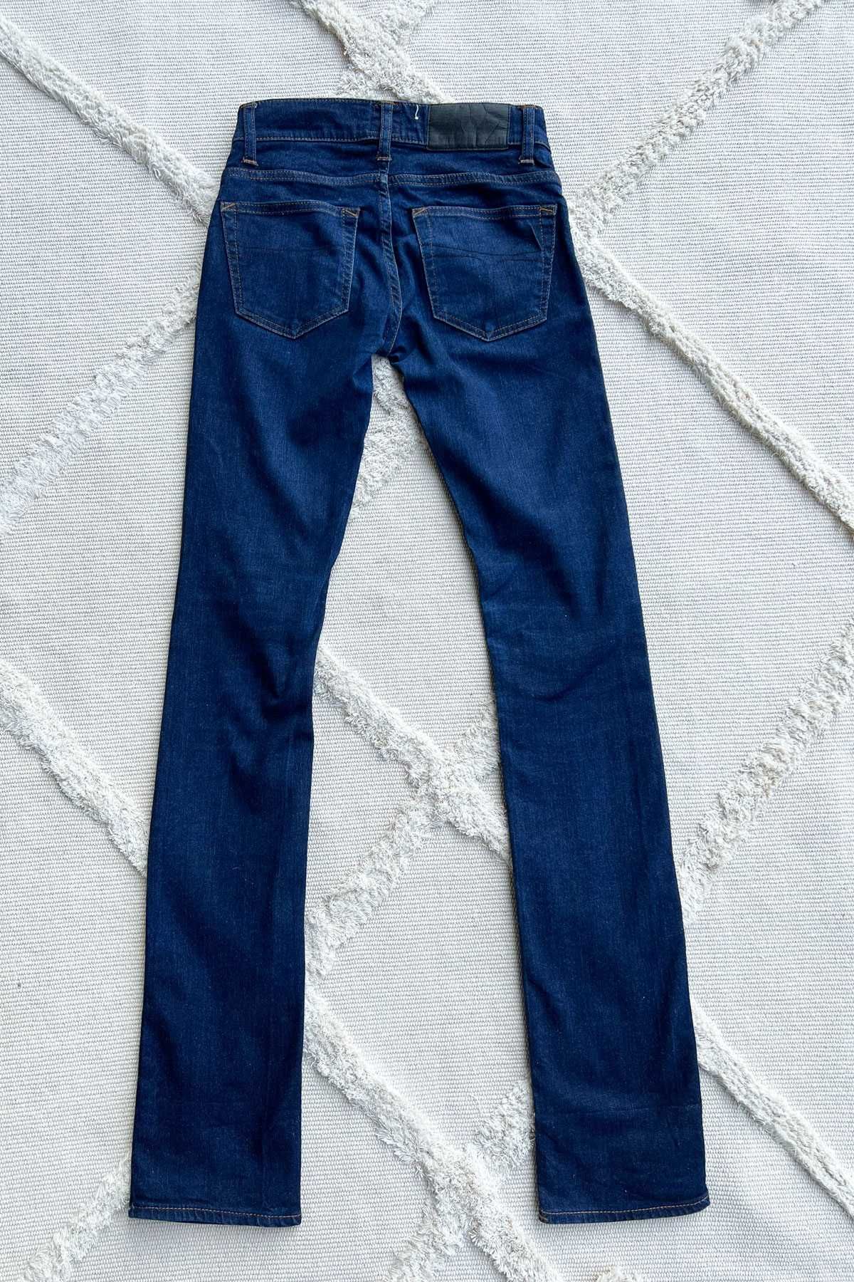 Tiger of Sweden Skogsberg granatowe spodnie jeansy skinny W25 L34 XS