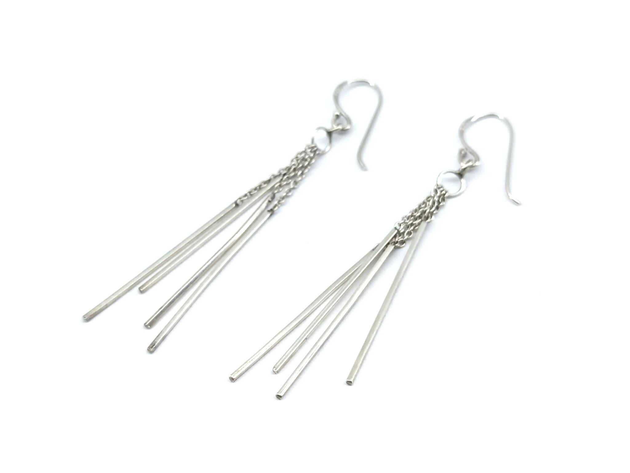 Kolczyki srebrne 925 waga 2,74g, dł. 6,5cm / wiszące