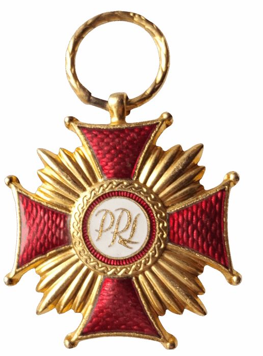 Stary medal odznaczenie złoty krzyż zasługi PRL