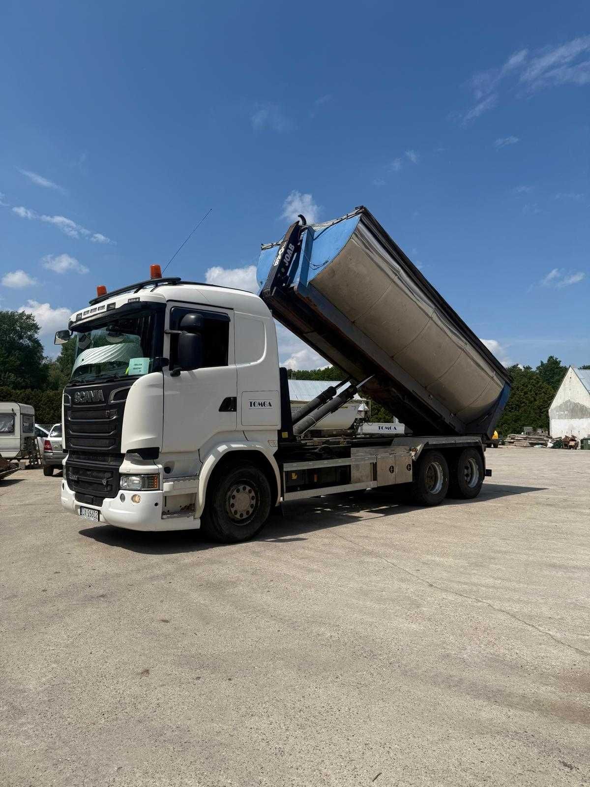 SCANIA R520 V8 nadstawki: platforma, termos, kontener GWARANCJA UDT