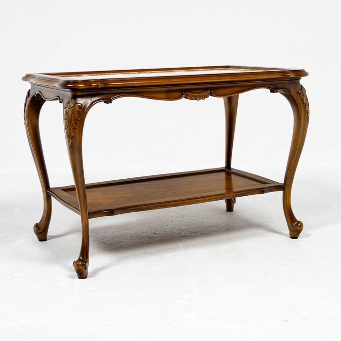 Stylowa Ława Kawowa Ludwika XV Neorokoko Stary Stolik z Metką WARRINGS