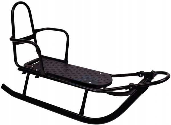 Sanki dziecięce z oparciem Adbor Piccolino CZARNE saneczki dla dziecka