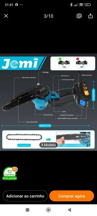 Mini Motosserra portátil