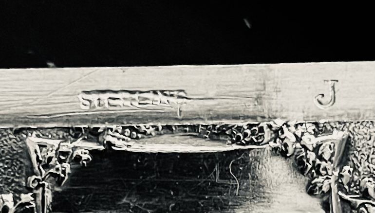 Cartoneira prata punção Birmingham-finais século XIX