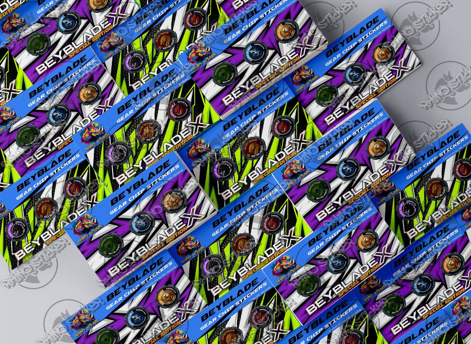 Autocolantes Personalizados Beyblade (Gear Chip 16mm) - 3un.