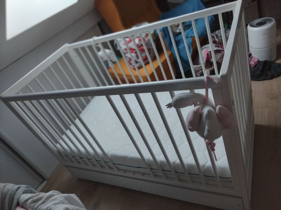 Łóżeczko klupuś +barierka dla starszych dzieci