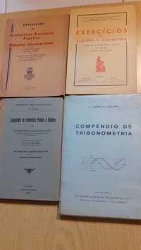 Livros de estudo de álgebra,  geometria,  aritmética,  quimica