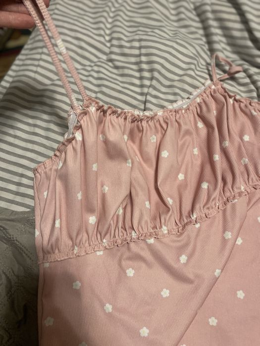 Нічна сорочка і халат комплект для дому ночнушка піжама