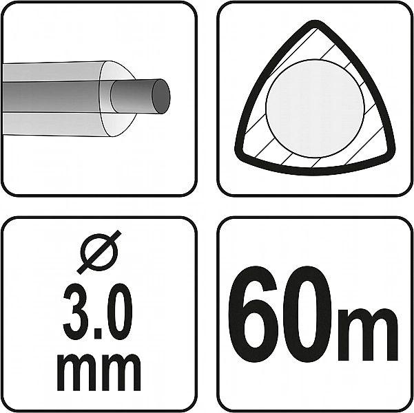 Żyłka Tnąca Do Kosy Podkaszarki Trygon 3,0Mm 60M #