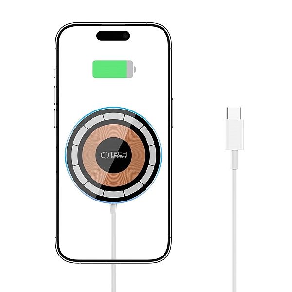 Ładowarka Tech-Protect QI15W-A30 indukcyjna z MagSafe z kablem USB-C -