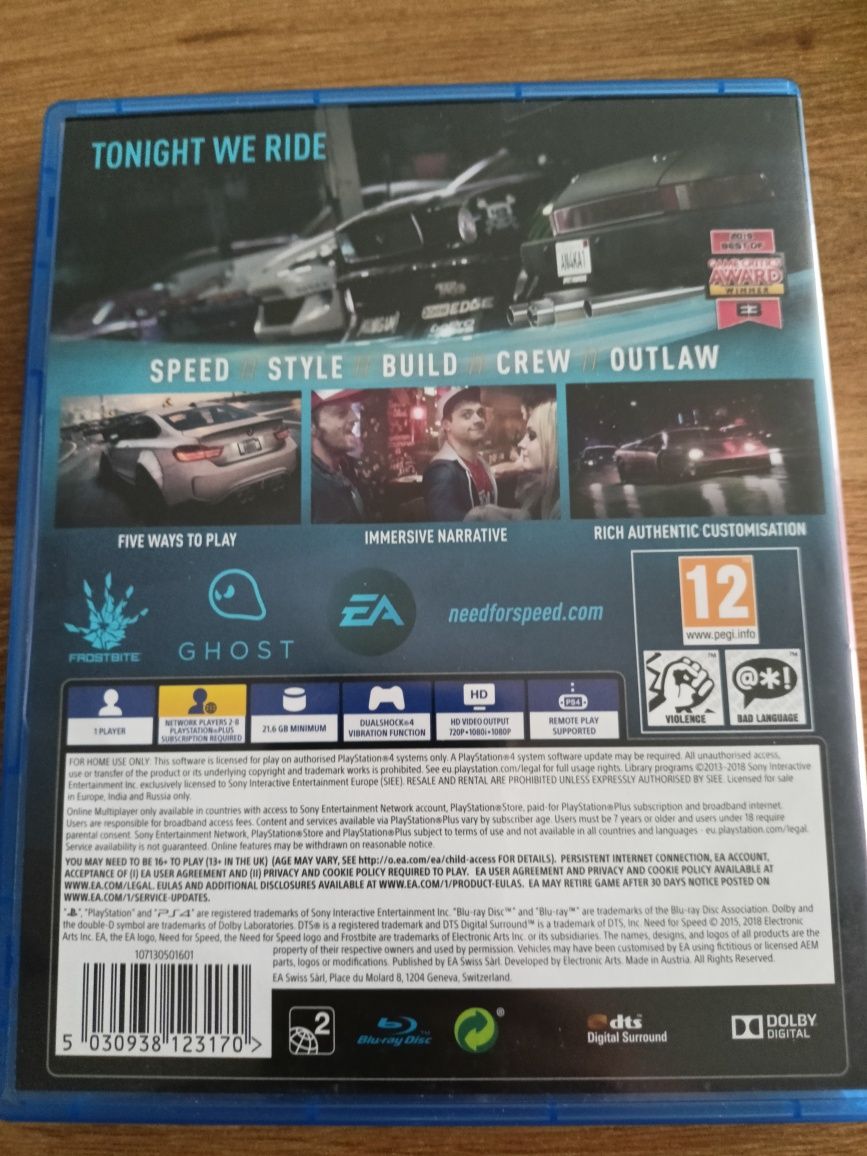 Need for speed 2015 PS4 super stan