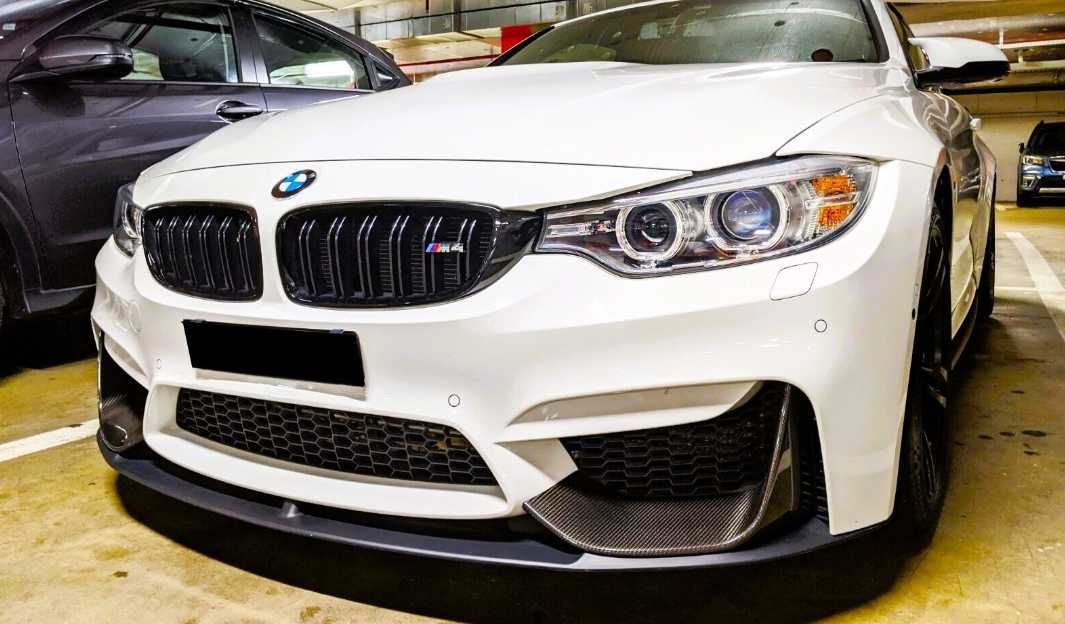 Dokładka Splitter BMW M3 F80 F83 M4 F82 CZARNY POŁYSK / CARBON