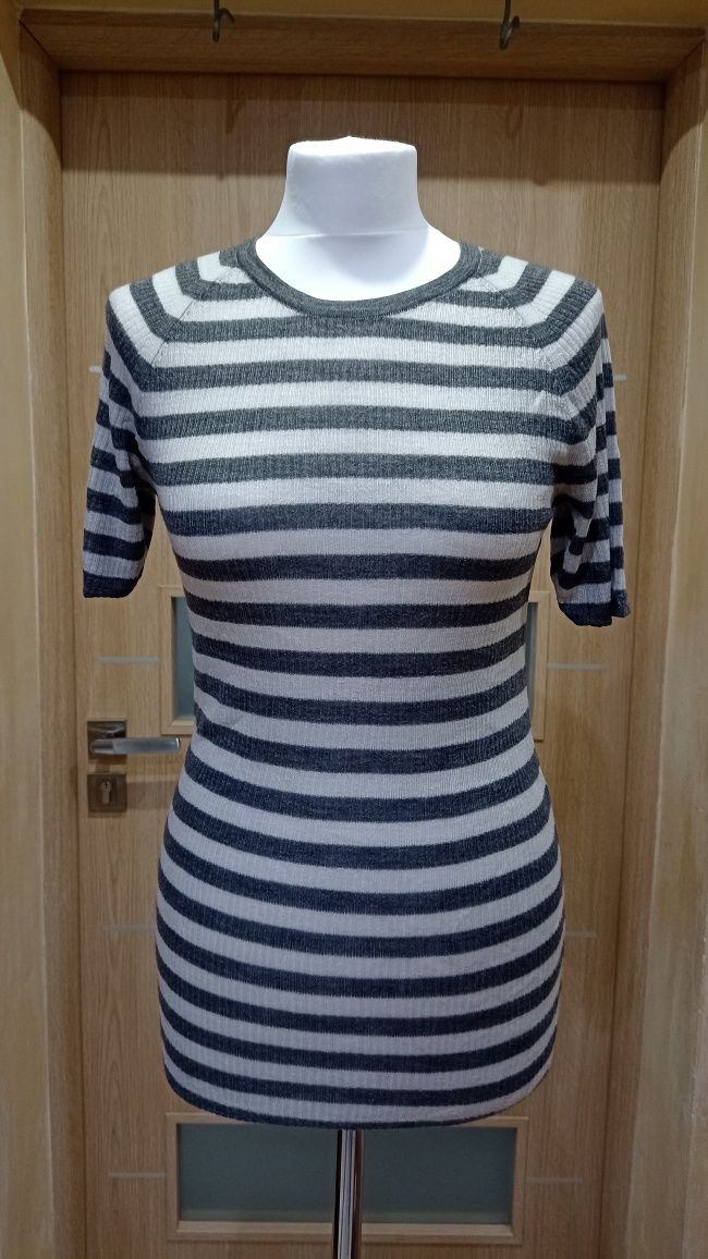 Śliczna bluzka koszulka wełniana, Merino Wool wełna, Pierre Robert M/