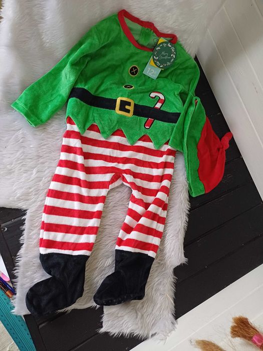 Кігурумі піжама сліп чоловічок гном ельф помічник санти 12-18 місяців