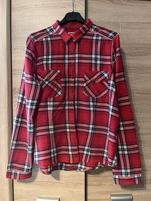 Damska czerwona koszula w kratę, XL/42/14, na jesień, na zimę
