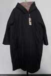 SNABOANA lekka czarna długa kurtka Plus size 54/56 puch kaptur
