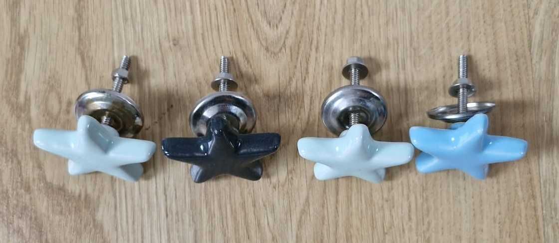gałka uchwyt porcelanowy gwiazdka do mebli IKEA