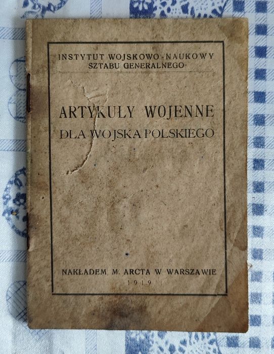 Stary dokument  Sztabu Generalnego Wojska Polskiego II RP 1919r. Radom