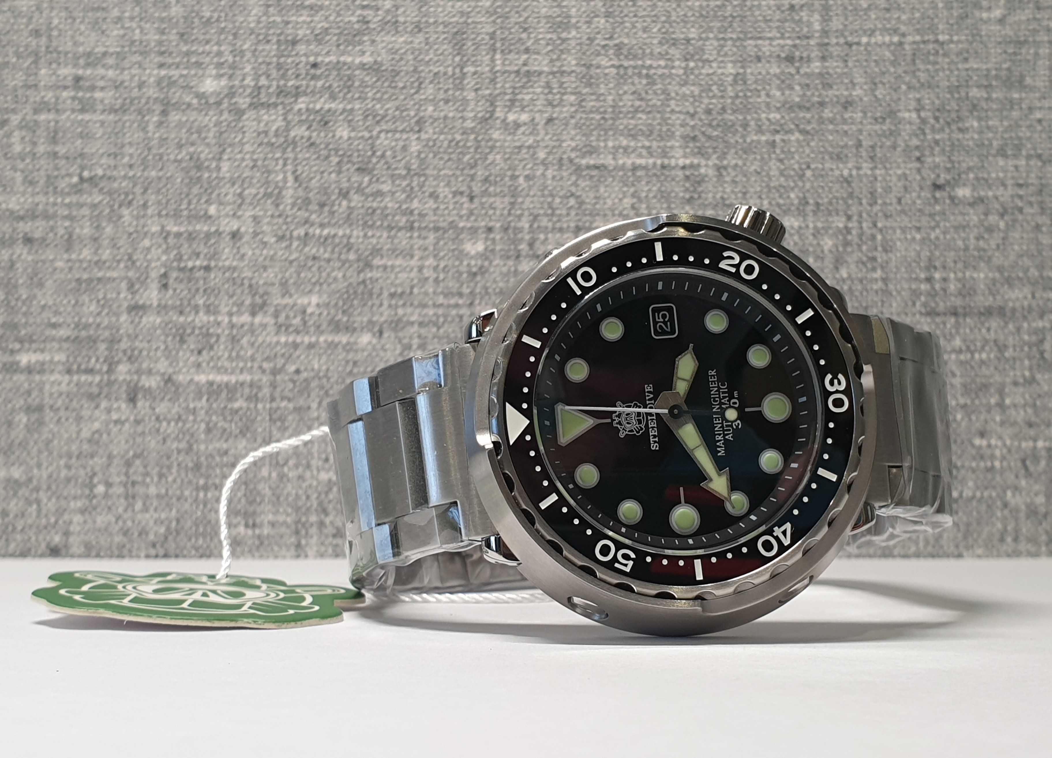 Чоловічий годинник часы Steeldive Marineengineer 300m Automatic Sapphi