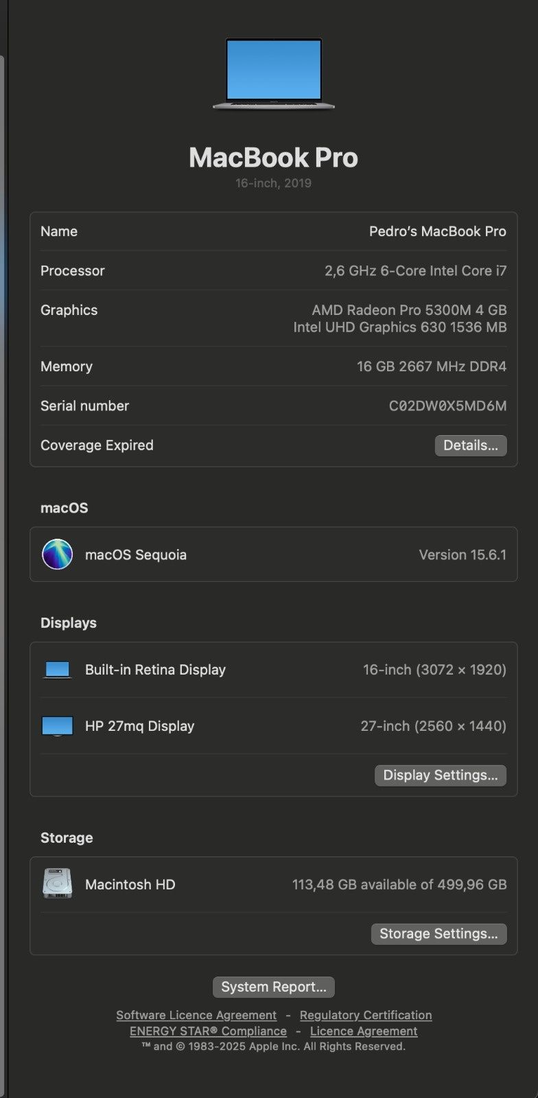 Macbook Pro 16" i7