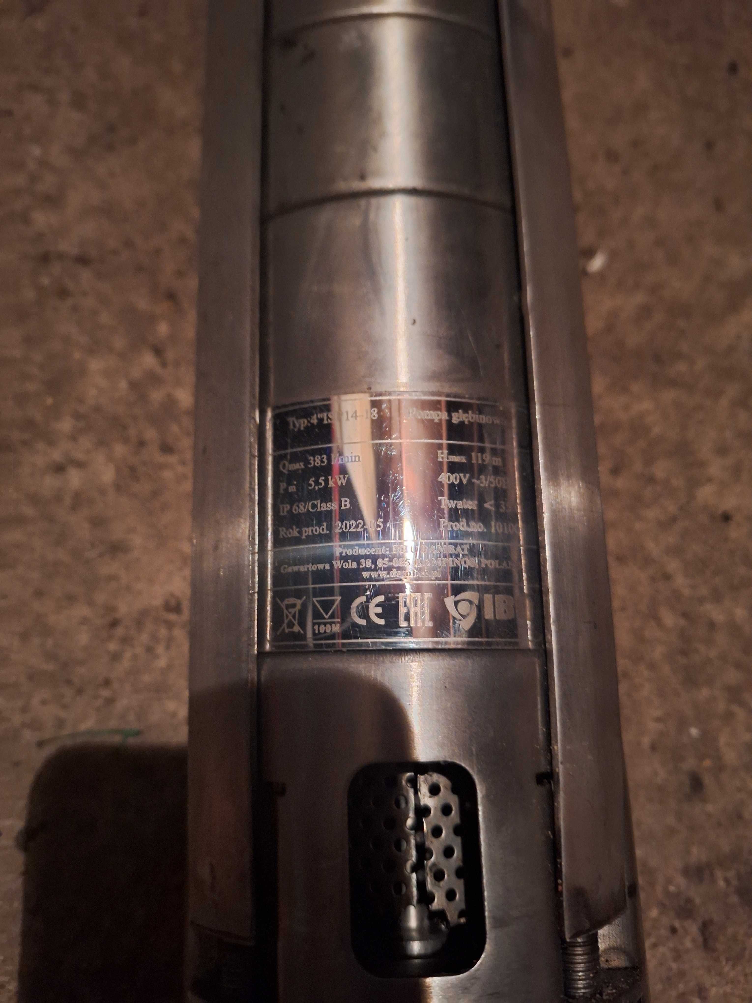 Pompa głębinowa IBO Dambat 4" ISP 14-18 (5,5kW, 400V) używana stan BDB