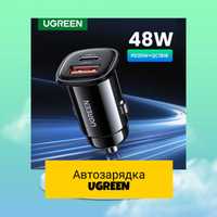 Автомобильное зарядное устройство Ugreen АЗУ 48W, USB + Type-C