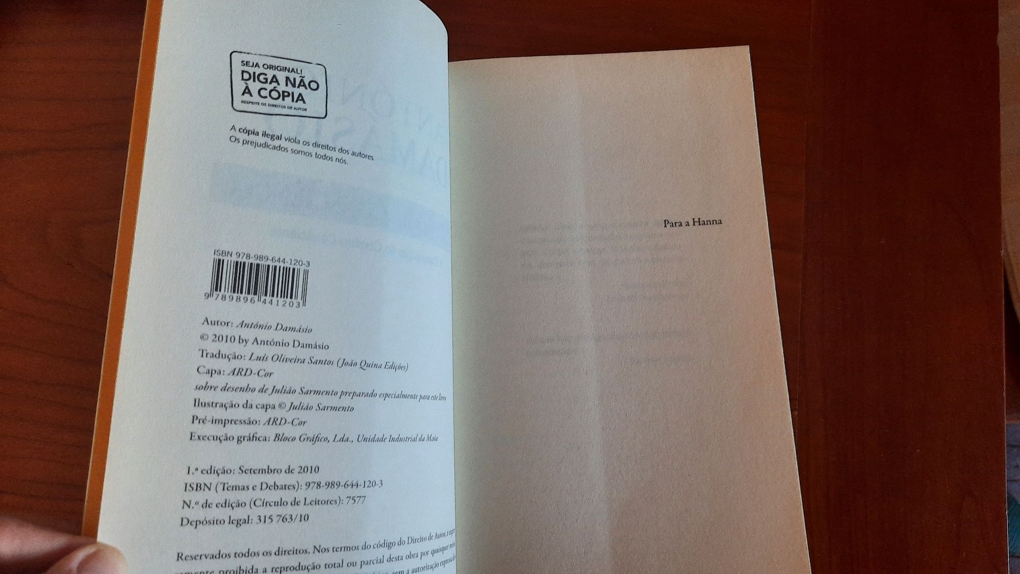 António Damásio O livro da Consciência