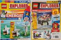 2 x  magazyn EXPLORER LEGO wiatrak+ statek kosmitów