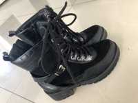 Półbuty trapery buty jesienno zimowe czarne