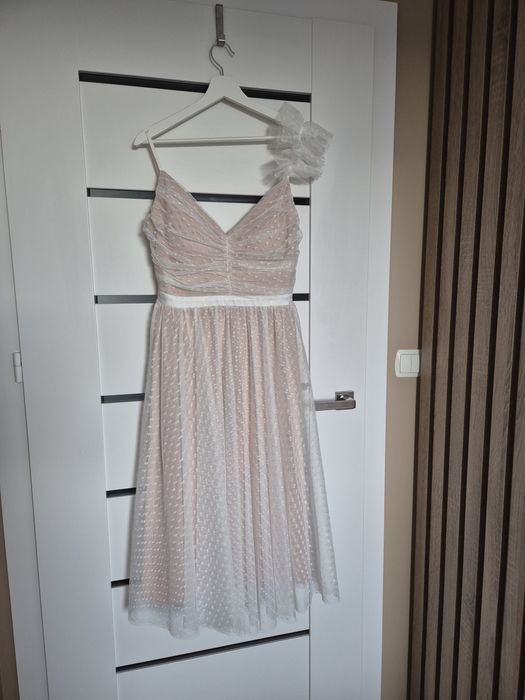 Sukienka L ecru ślub, chrzest