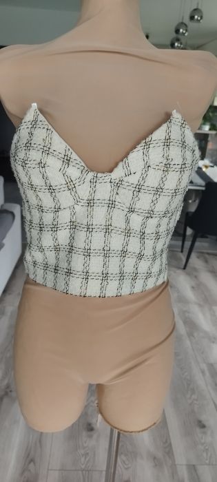 R.36 Missquided strap bralet nowa bluzka dzianinowa odkryte ramiona