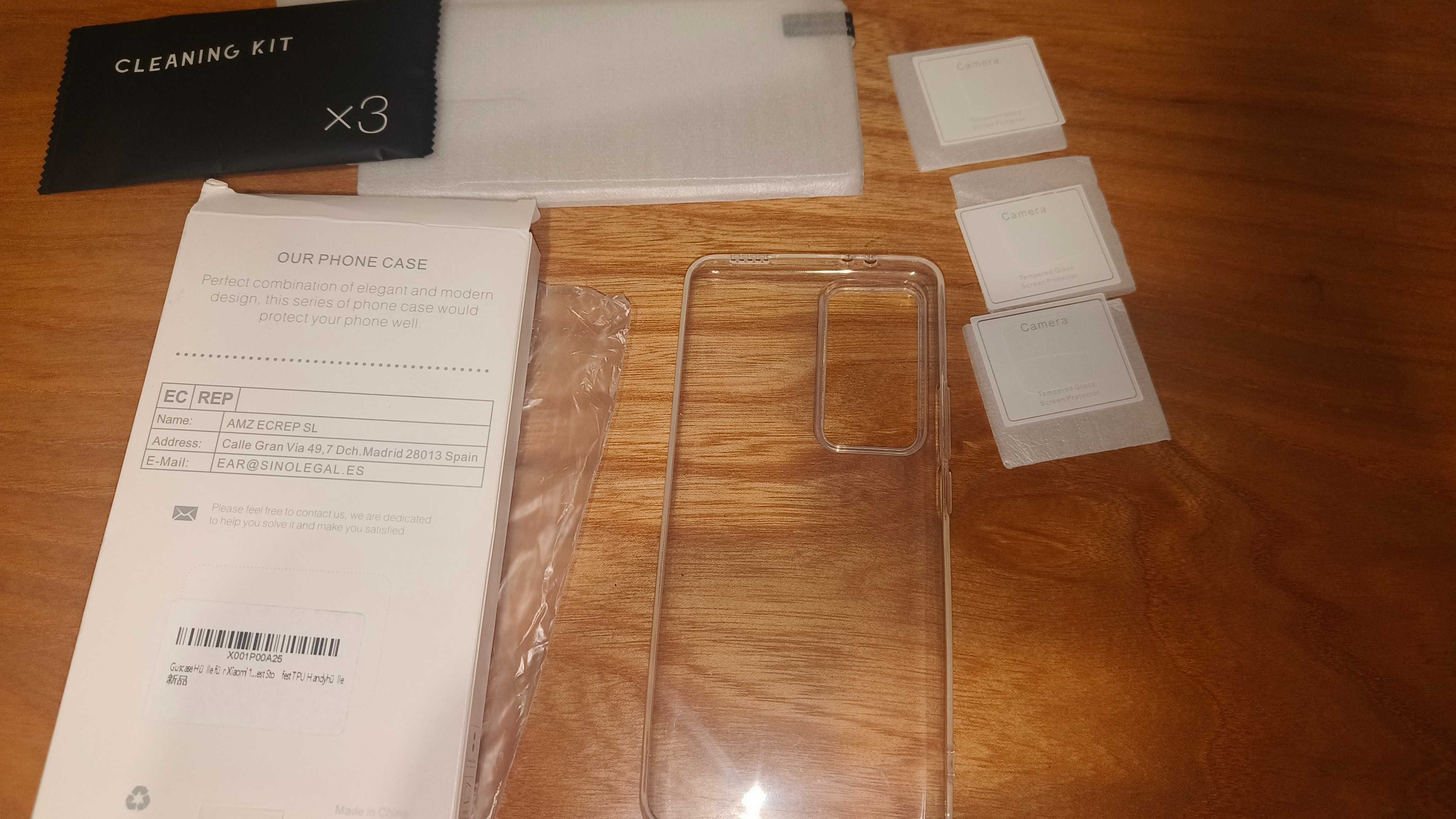 Zestaw etui szkła na ekran i obiektywy do Xiaomi 12T Pro jak nowe