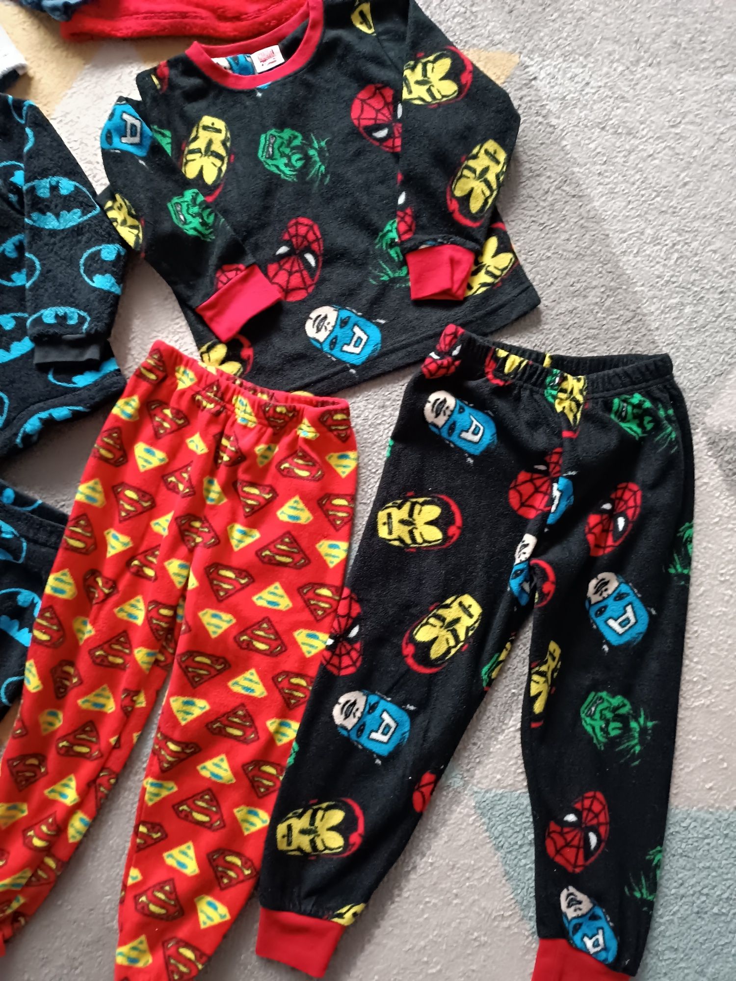 Zestaw zimowy piżama ciepła polar Batman Superman Minionki Primark