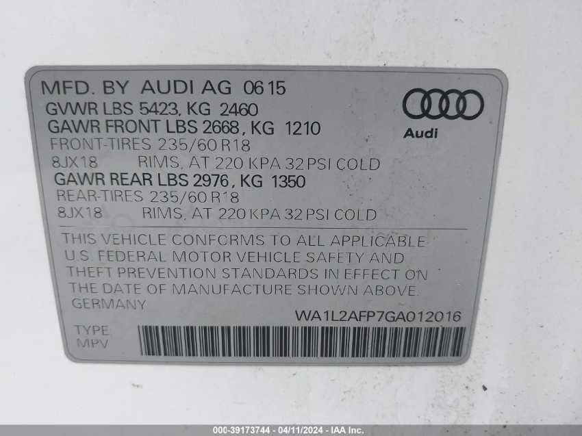 Audi Q5 Premium Plus 2016