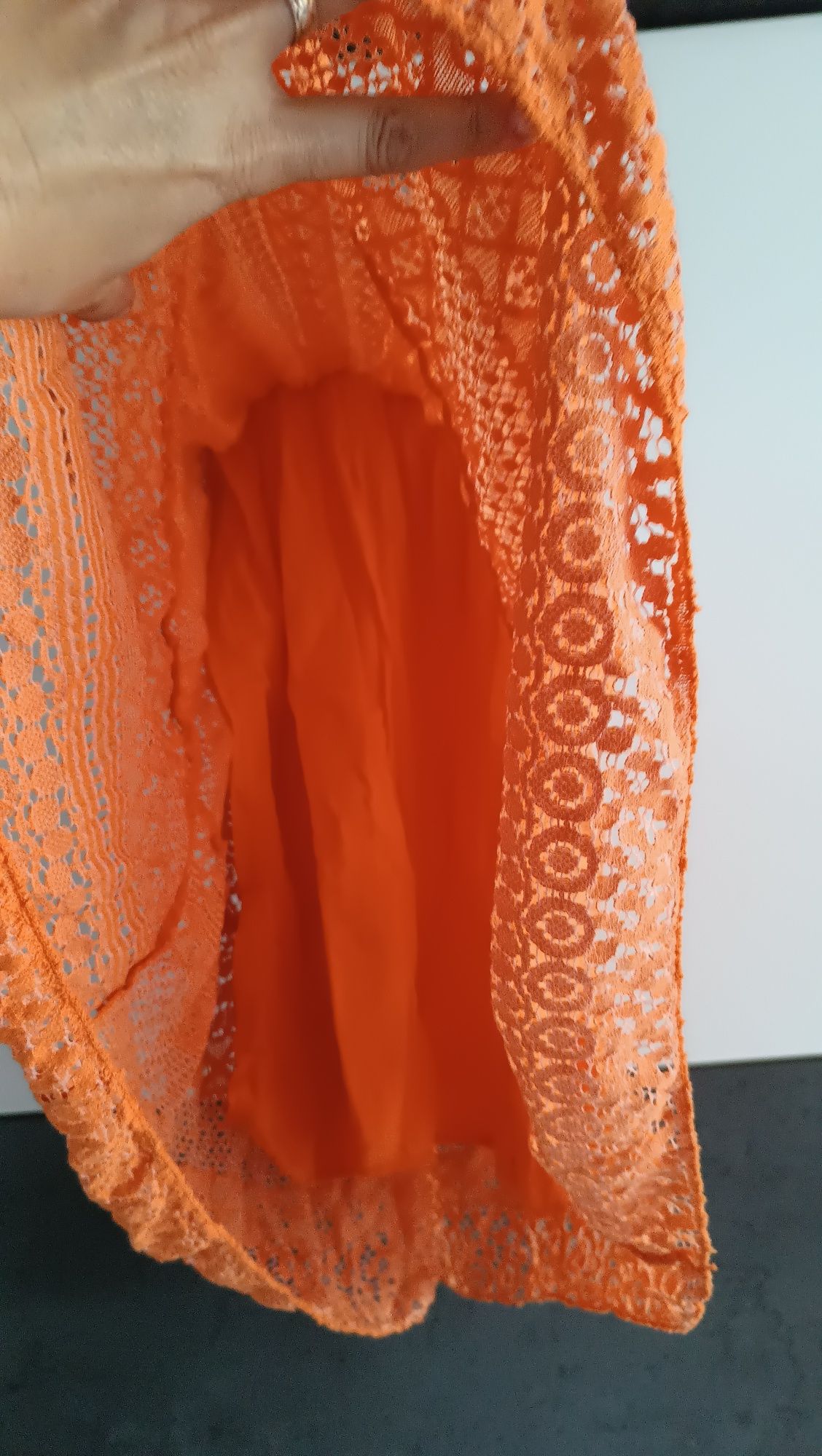 Nowa pomarańczowa sukienka boho S