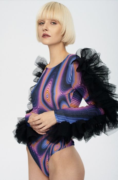 BE TRASH psychedelic body M techno rave cyberpunk neon NOWE 600 PLN