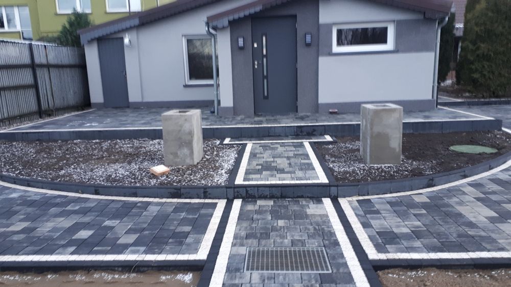 usługi brukarrskie , układanie kostki brukowej
