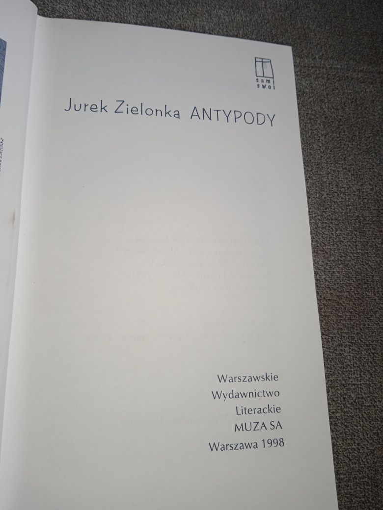 Powieść Antypody Jurek Zielonka