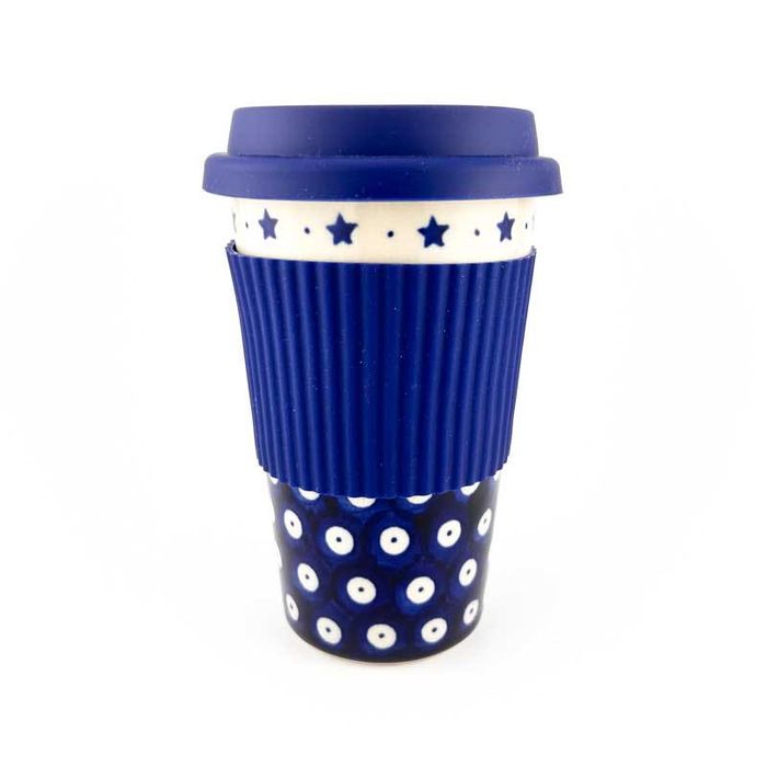 Kubek turystyczny, kubek podróżny Bolesławiec, ceramika Bolesławiec